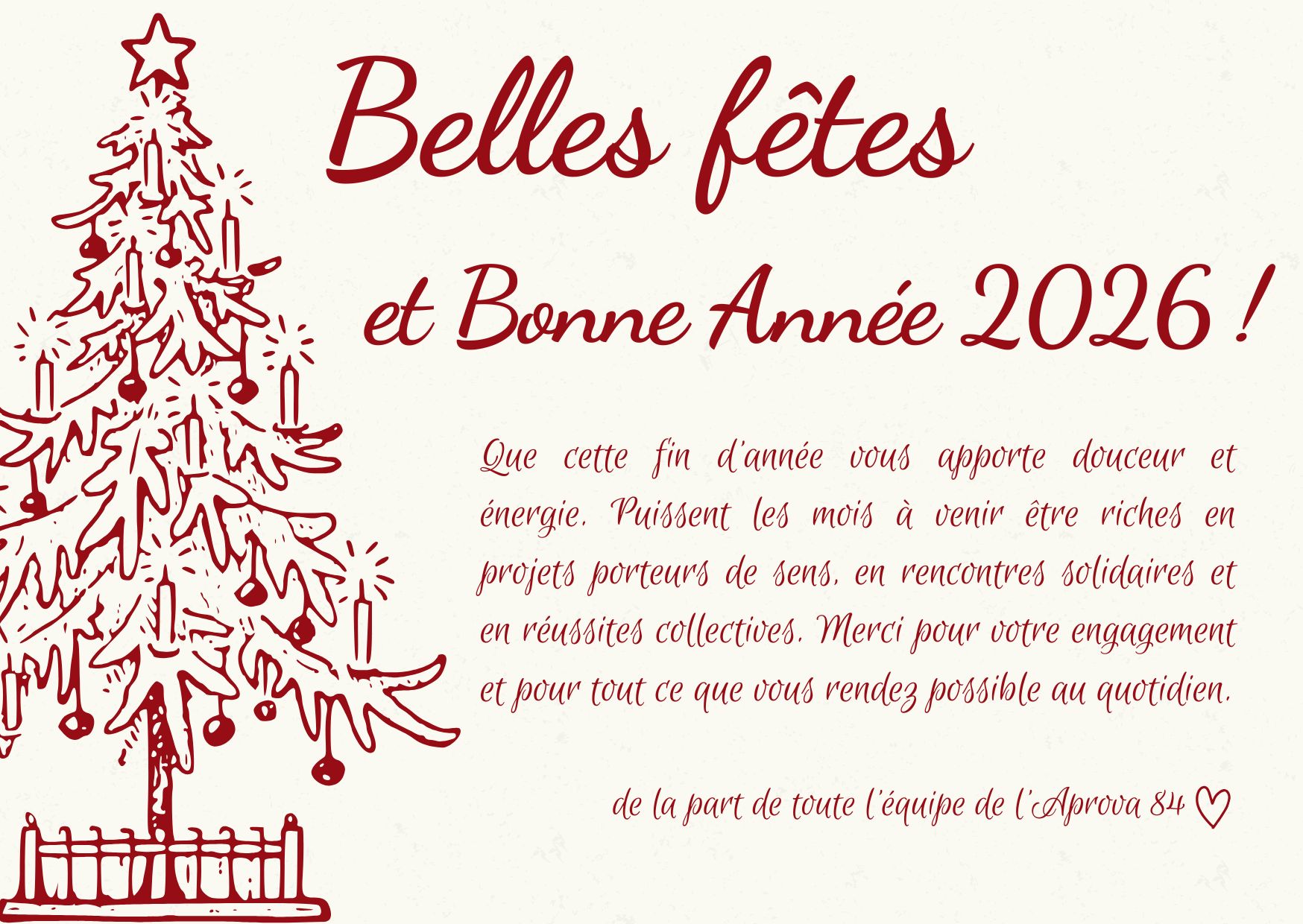 Belles fêtes et belle année 2026