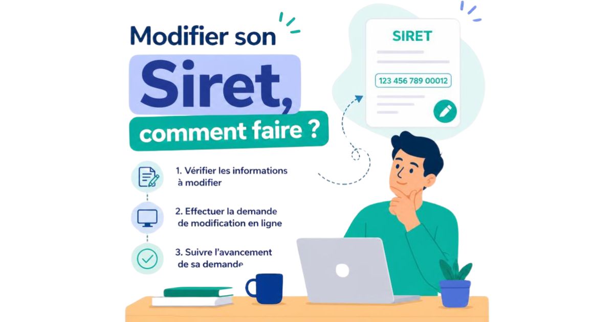 visuel modifier son siret